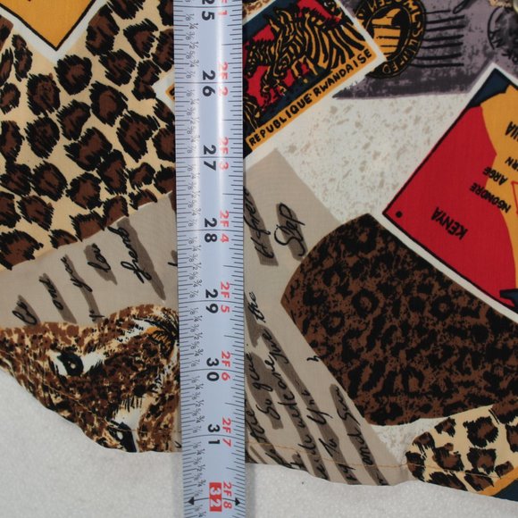 Vintage S. G. Sport Collection Top Women's 1X Busy All Over Print Blouse - Picture 8 of 15